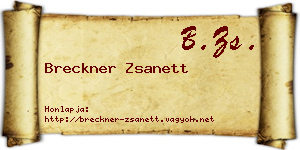 Breckner Zsanett névjegykártya